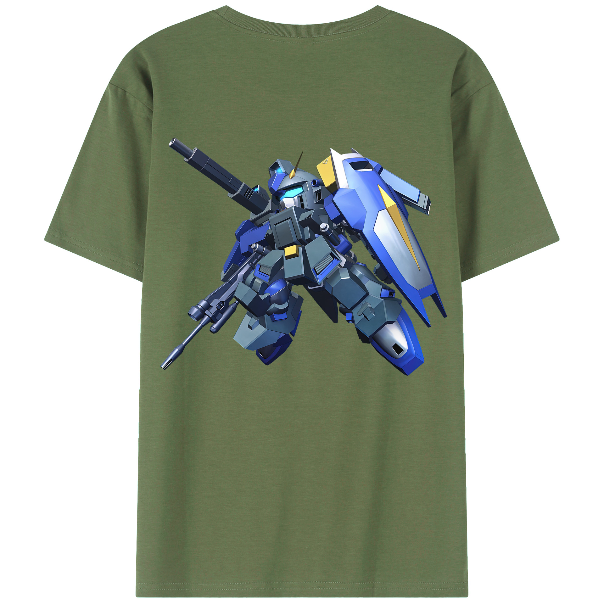（画像用） 機動戦士ガンダム Mobile Suit Gundam 綿100％ メンズ半袖Tシャツ（バックプリント） 通気性
